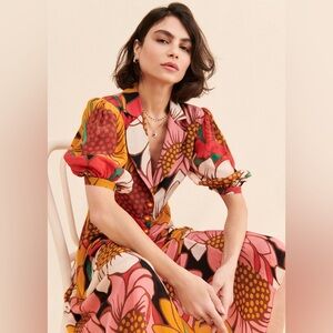 Farm Rio Sunflower Midi Dress